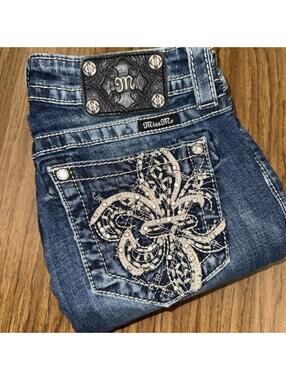 Miss Me Womens 27  Blue Boot Cut Jeans Y2K